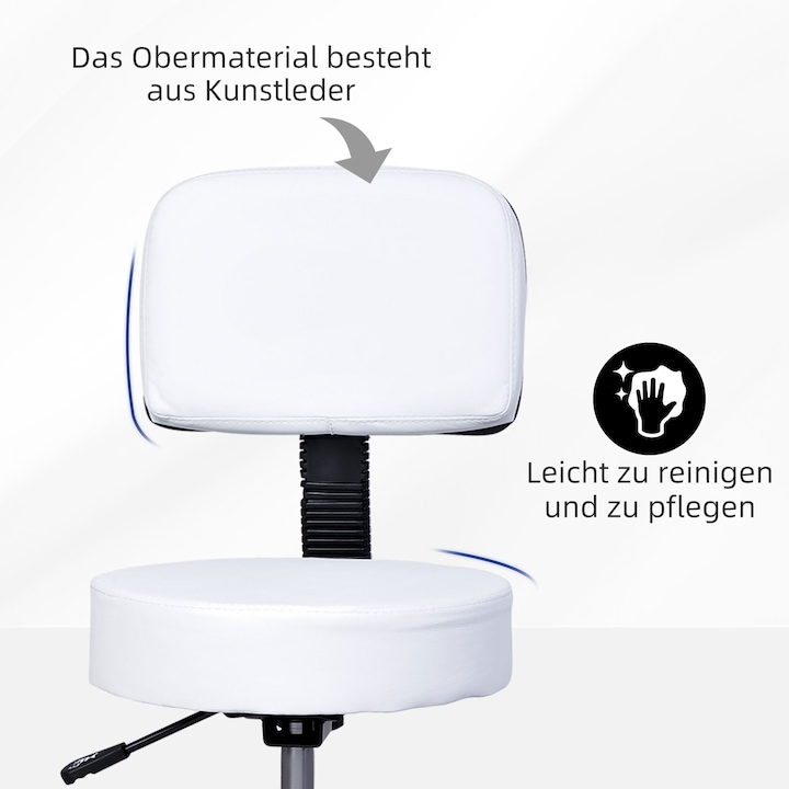 Produktbild Homcom Rollhocker mit Lehne