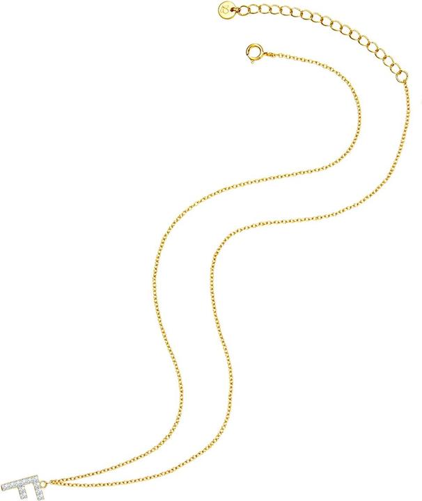 Produktbild Glanzstücke München Damen Buchstabe F Sterling Silber Zirkonia Gelbgold 45,0 cm Basiskette + 5,0 cm Verlängerung - 32120 (14 Karat vergoldet, 925 Sterling Silber)