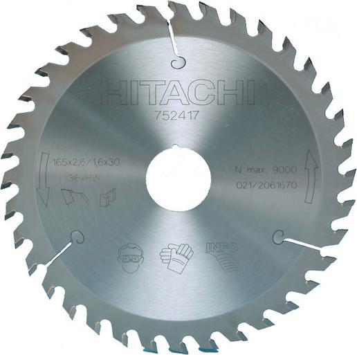 Actual product image Hitachi Medžio pjovimo diskas 165x30/20mm 36 dantų