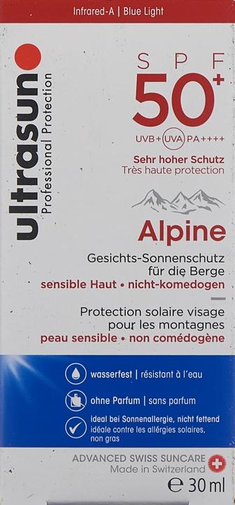 Actual product image Ultrasun Alpine (Sun cream face, SPF 50+, 30 ml, 50 g)