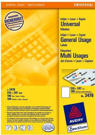Actual product image Avery Universal labels