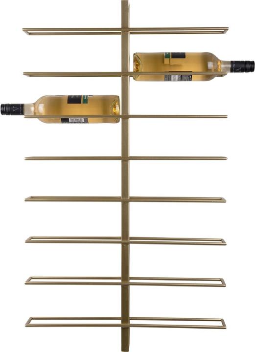 present time Gegenwärtige Zeit Wijnrek Dual - Gold - 52x8.5x90cm - Modern - Sinterklaas Geschenk - Sinterklaas Ge (16 Fl.)