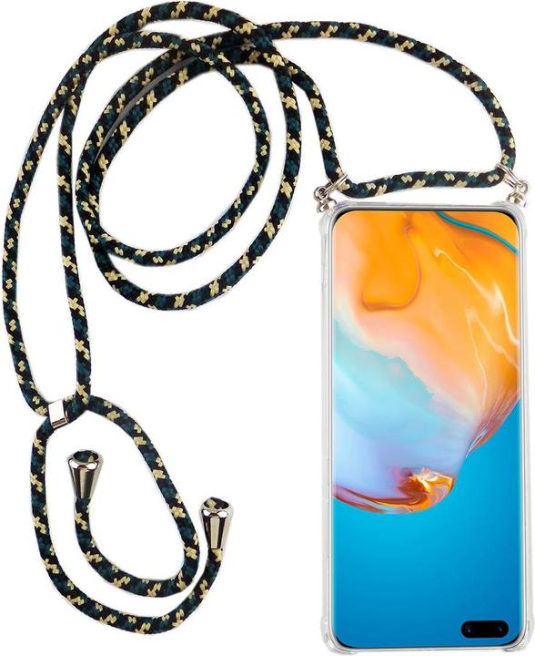 Produktbild König Design Huawei P40 Handykette Hülle mit Band Case zum umhängen mit Kordel Camouflage