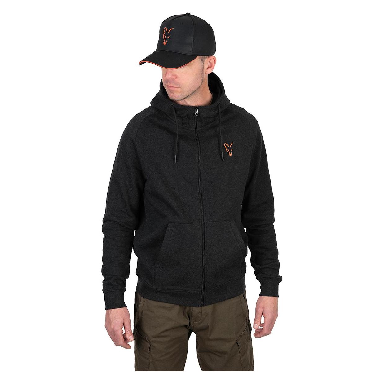 Fox, Herren, Pullover, Collection Lw, Orange, Schwarz, (L)