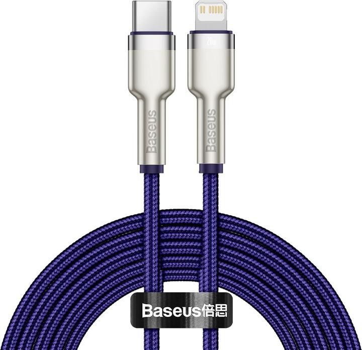 Baseus Cafule Series USB-C cable for Lightning, 20W, 2m (purple) (2 m, USB 2.0, 20 W)