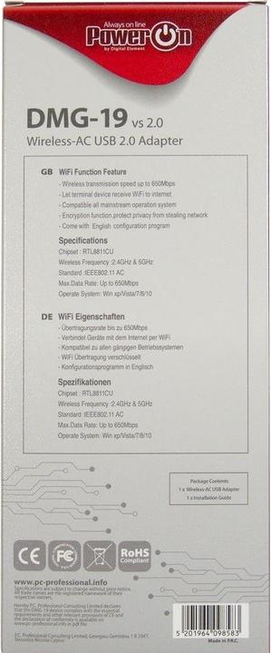 Productafbeelding Intertech PowerOn DMG-19 (USB 2.0)