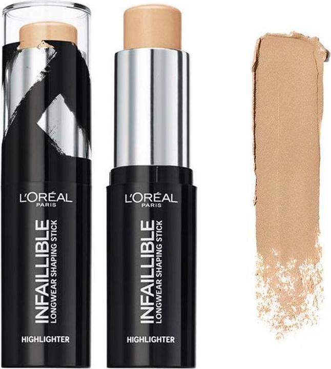 Immagine prodotto L'Oréal Paris Infallible Longwear Shaping Highlighter Stick No.502 L'oro è freddo (Oro, Highlighter, 9 g)