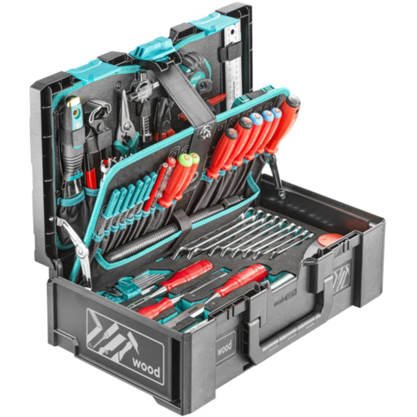 technocraft, Cassetta degli attrezzi, Valigetta per attrezzi Metabox wood 107 (107 pezzi)