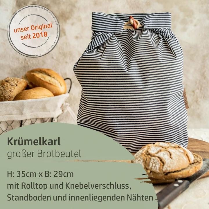 Produktbild Kumanu Bio-Bienenwachstuch-Brotbeutel mit Standboden