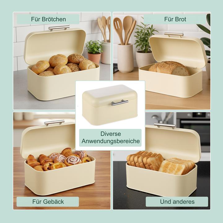 Actual product image Relaxdays Brotkasten mit Deckel und Brotbeutel