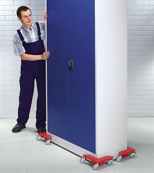 Image du produit kaiserkraft Rouleau de transport dans un coffret plastique pratique (150 kg)