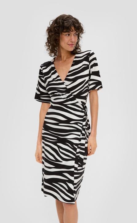 Produktbild s.Oliver Kleid Kleid mit V-Ausschnitt (34)