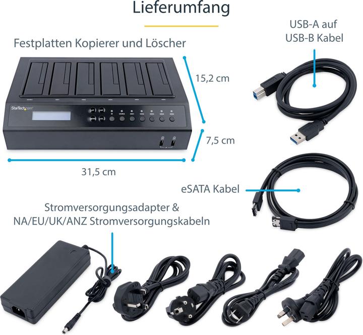 Produktbild StarTech 1:5 Hard Drive Duplicator