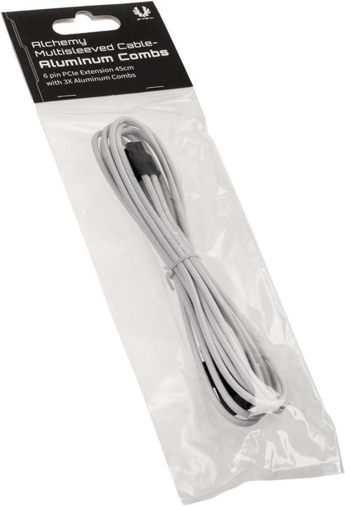 Image du produit BitFenix Câble d'extension PCIe 6 broches Alchemy, 45 cm, sleeved (45 cm, PCI-Express 6 broches)