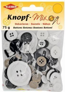 Produktbild Kleiber Knopf-Mix schwarz-weiss 75 g