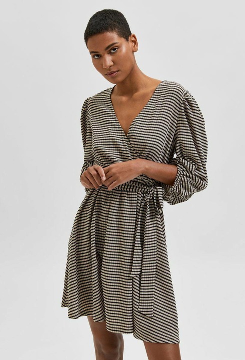Produktbild Selected Femme Gestreiftes Wickelkleid (S)