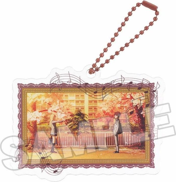 Immagine prodotto Good Smile Company La tua bugia di aprile Portachiavi in acrilico Scena Anime B 8 cm
