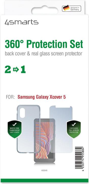 Produktbild 4smarts 360° Protection Set Galaxy Xcover 5 transparent (5 Stk., Samsung Galaxy Xcover 5)
