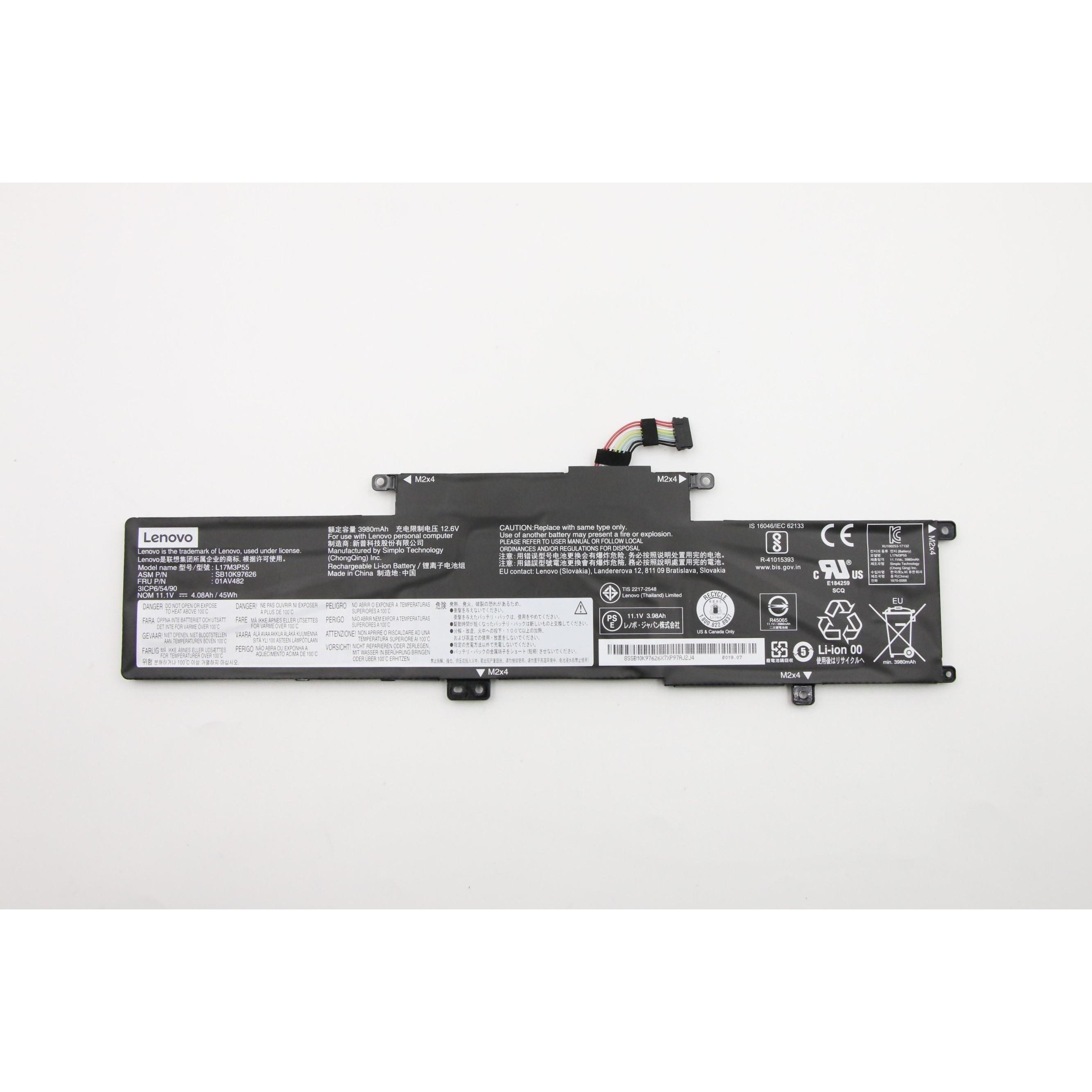 Lenovo Original Akku für ThinkPad S2 Yoga 2018 (3980 mAh), Notebook Akku, Schwarz