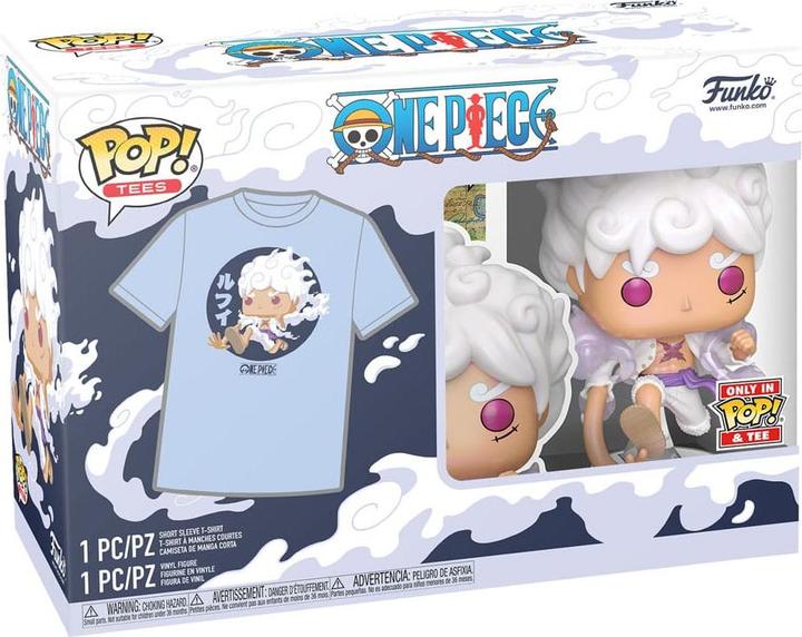 Immagine prodotto Funko One Piece POP! & Tee Vinyl Figur & T-Shirt Set Luffy Fifth Gear Grösse M