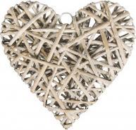 Rayher Coeur de saule blanc essuyé, 15, 5cm ø