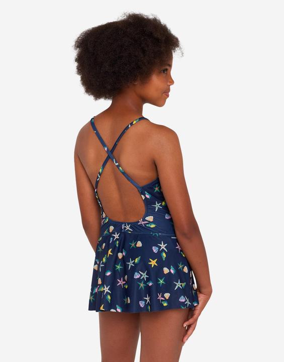 Produktbild Nabaiji Girls’ swimming 1-piece skirt swimsuit - 100 Lila blue (140)