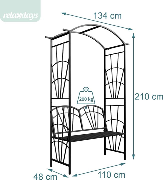 Produktbild Relaxdays Rosenbogen