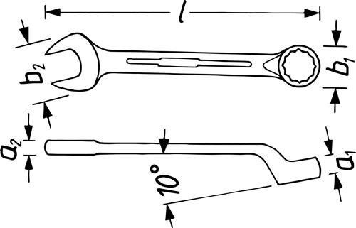 Actual product image HAZET Combination wrench 603-15 ∙ Outside 12-point profile ∙ 15 mm (15 mm)