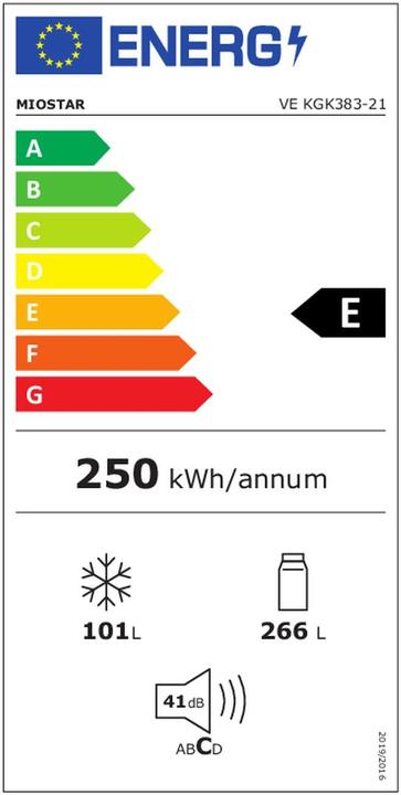 Energie-Label Mio Star VE KGK383-21 (367 l)