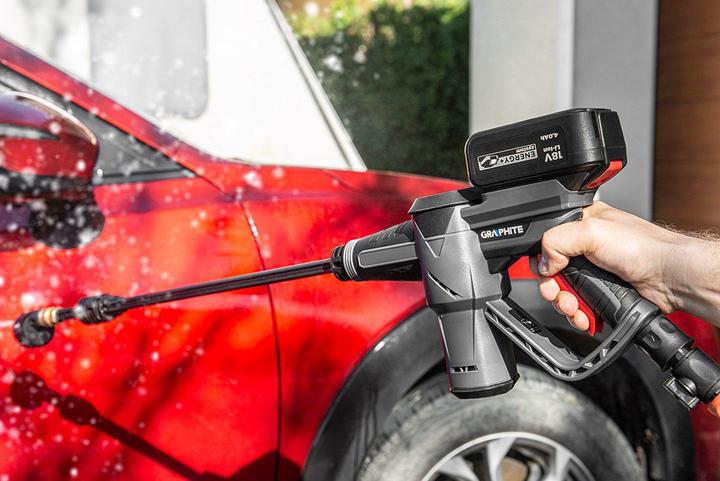 Produktbild Graphite Cordless garden washing machine Energy + 18V Li-lon, max. pressure 24 bar, without battery (Akkubetrieb)