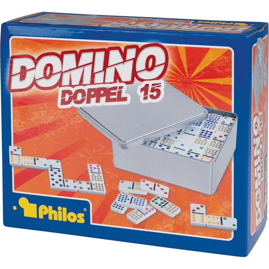 Philos Domino Doppel Metallbox (Deutsch, Französisch, Italienisch, Englisch) (3629)
