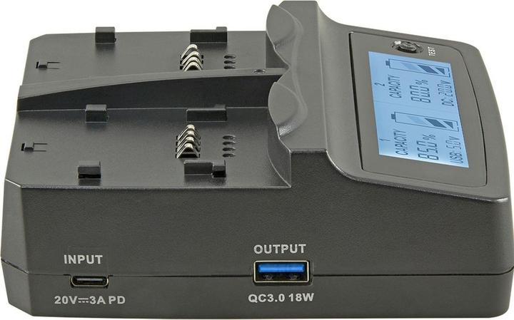 Image du produit Jupio Chargeur duo (45W/3.5-16.8V Not For Use w/ JCP0001) (Chargeur de batterie d'appareil photo)
