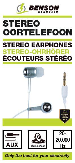 Actual product image Benson Electric Earphones stereo (Cable)