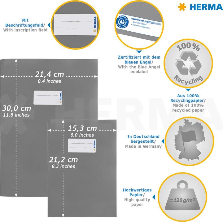 Productafbeelding HERMA Boekjesbeschermer A5 papier (A5)
