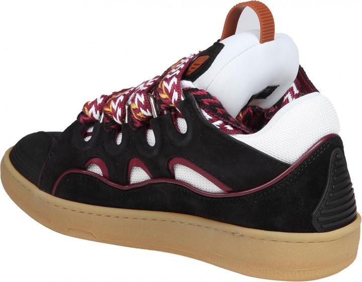 Image du produit Lanvin baskets curb en cuir et en daim blanc et bordeaux (44)