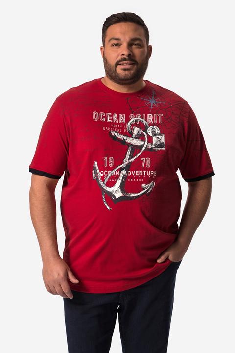 Actual product image Men+ T-Shirt, Halbarm, grosser Print, Rundhals (L)
