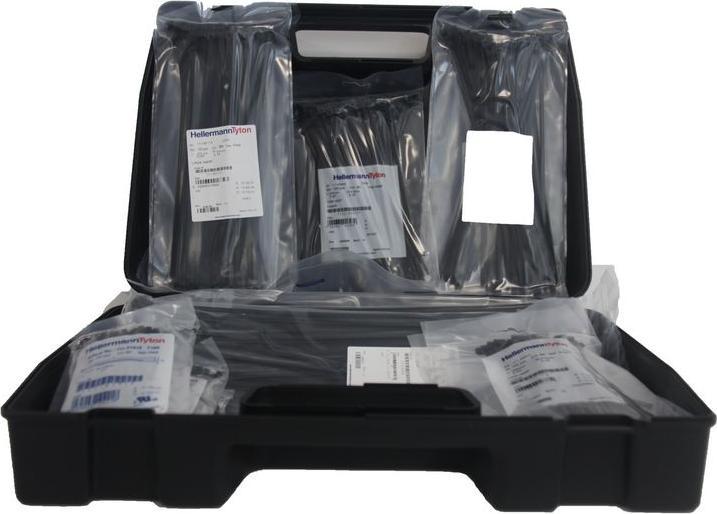 Actual product image HellermannTyton Black T Series Nylon 6.6 Cable Tie Kit (Plastic cable ties, 460 mm, 2000 pcs.)