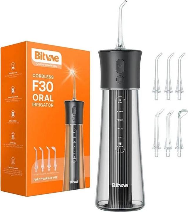 Bitvae Water flosser with nozzles set BV F30 (black)