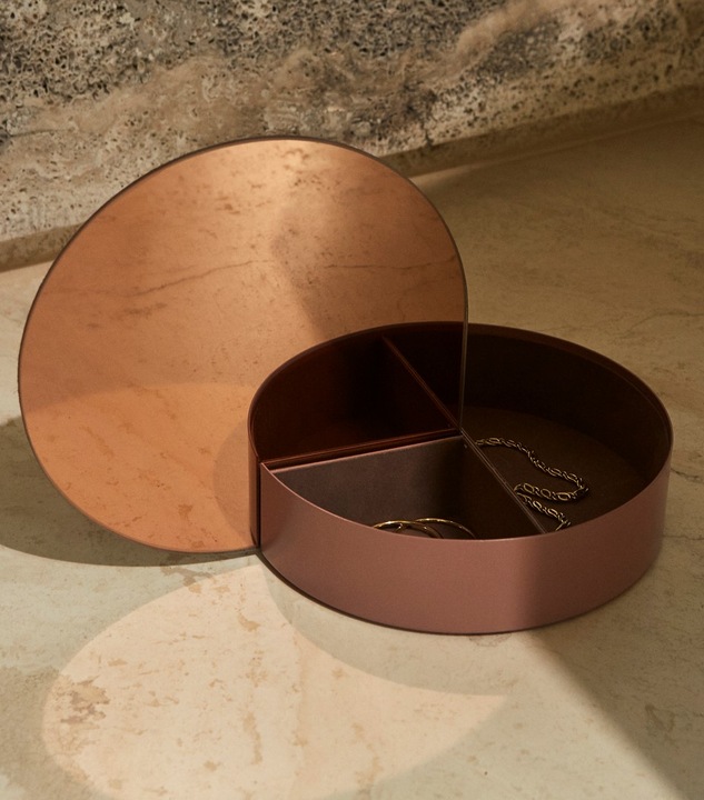 Actual product image Aytm Gutta jewelry box with mirror large