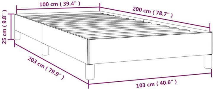 Produktbild vidaXL Bettgestell (100 x 200 cm)