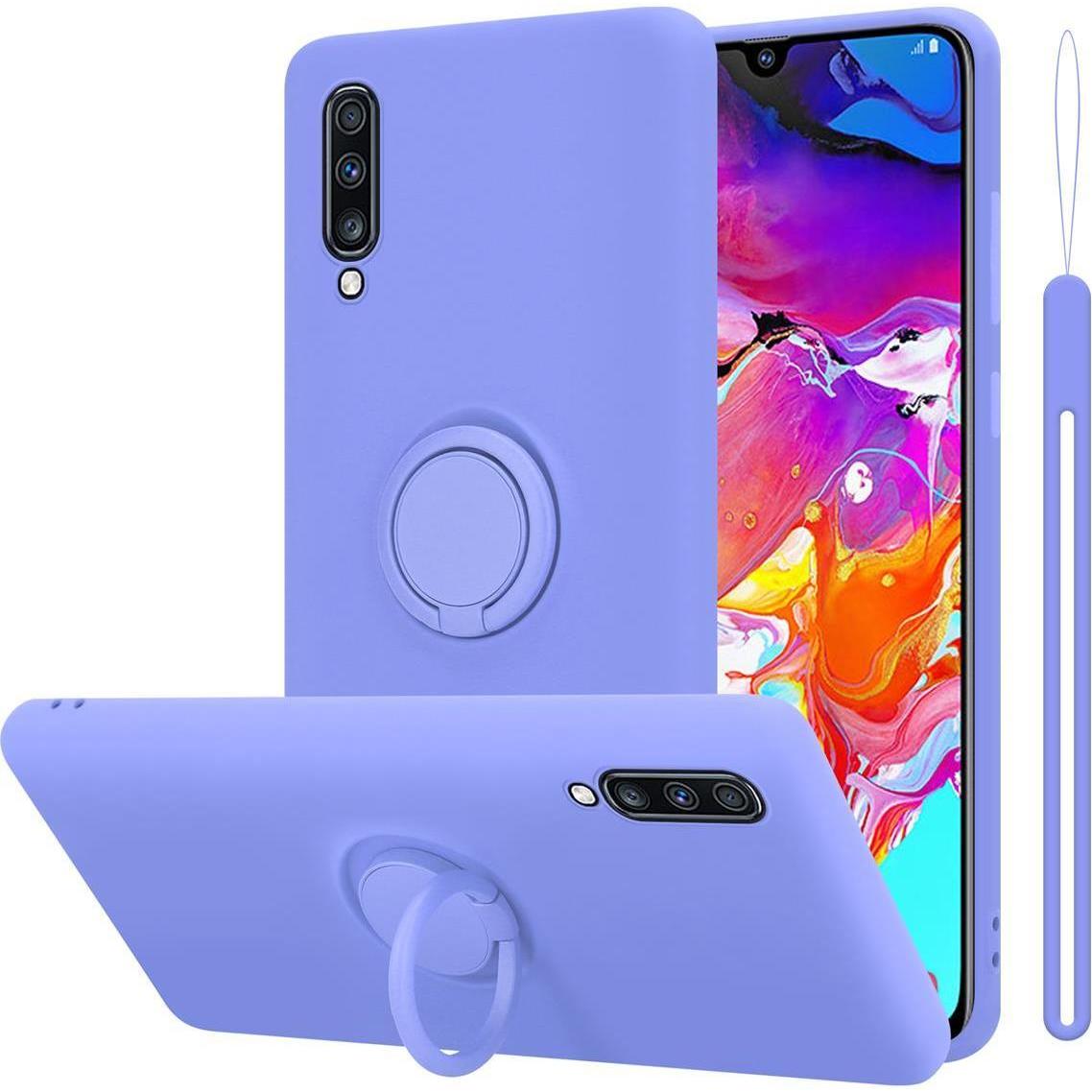 Cadorabo TPU Liquid Ring Silicone Case Hülle (Samsung Galaxy A70S, Samsung Galaxy A70), Smartphone Hülle, Violett