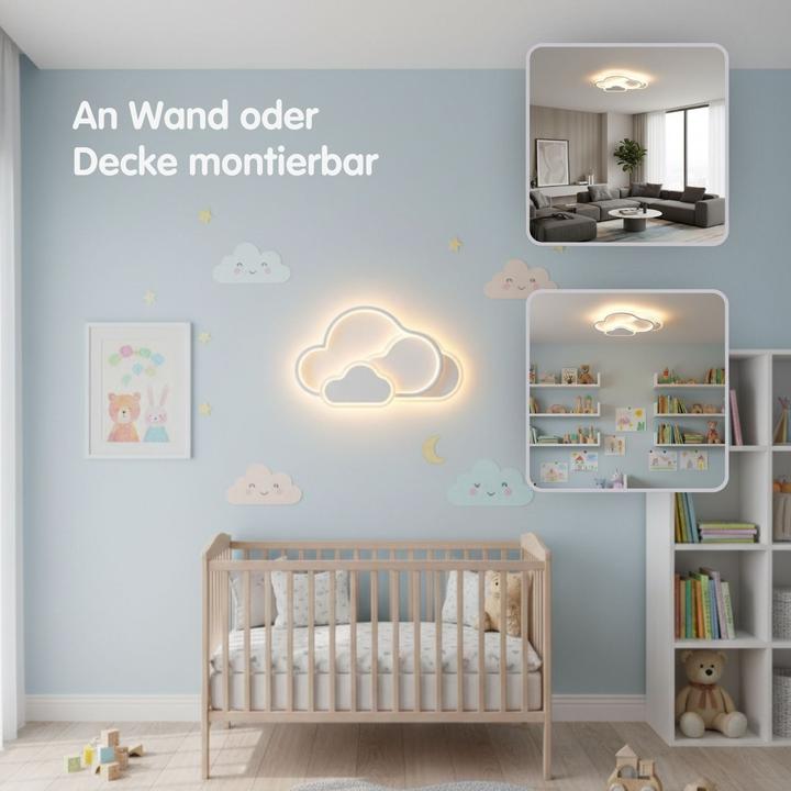 Produktbild Hermex LED Wolken-Deckenleuchte Deckenlampe Lampe Wohnzimmerlampe Leuchte (5400 lm)