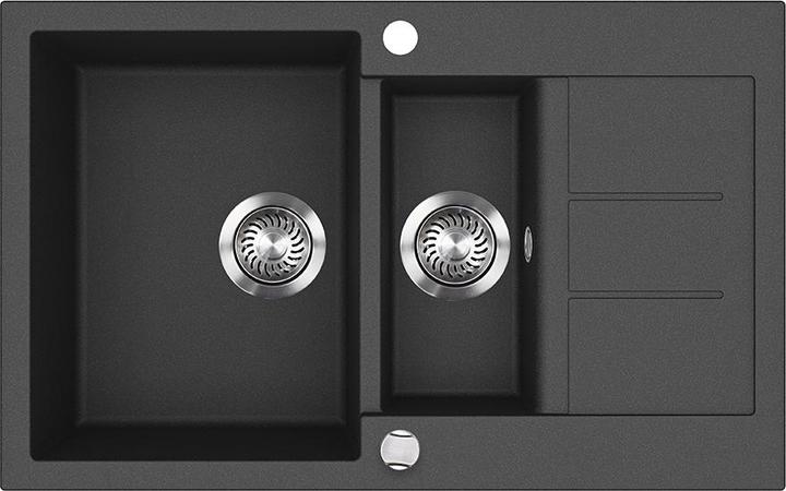 Produktbild Bergström Seattle mit 2 Spülbecken & Trockenplatz (Einbauspüle mit Abtropffläche, 50 cm, 80 cm)