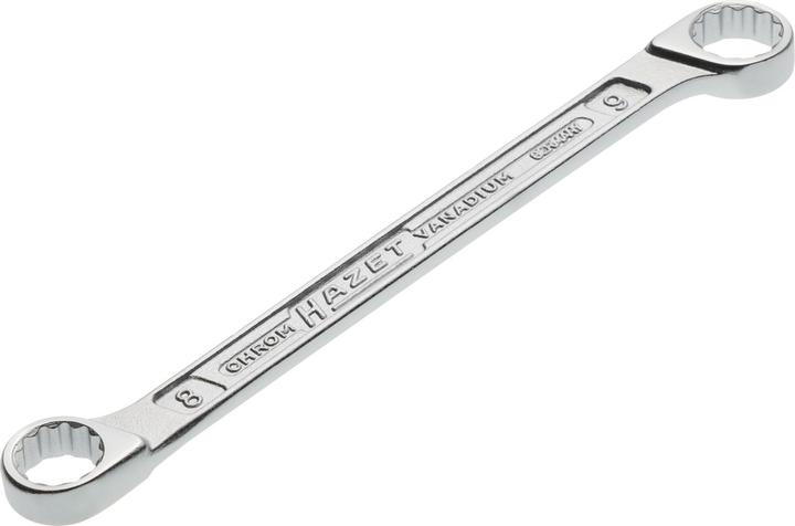 Produktbild HAZET Doppel-Ringschlüssel 610N-8X9 ∙ Aussen Doppel-Sechskant-Tractionsprofil ∙ 8 x 9 mm (8 mm, 9 mm)