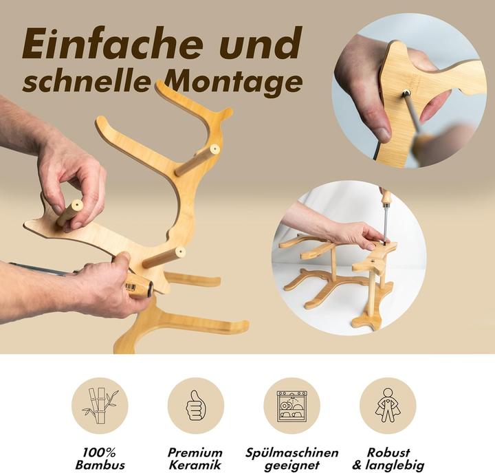 Immagine prodotto Vaneja Obst Etagere 3-stöckig mit Bambusständer