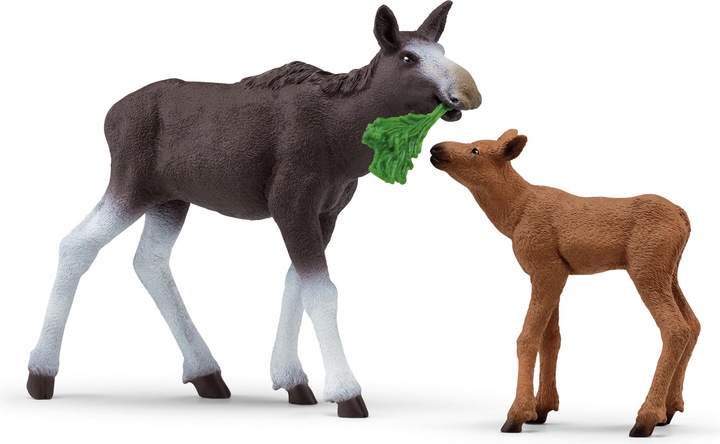 Actual product image Schleich Moose cow with calf