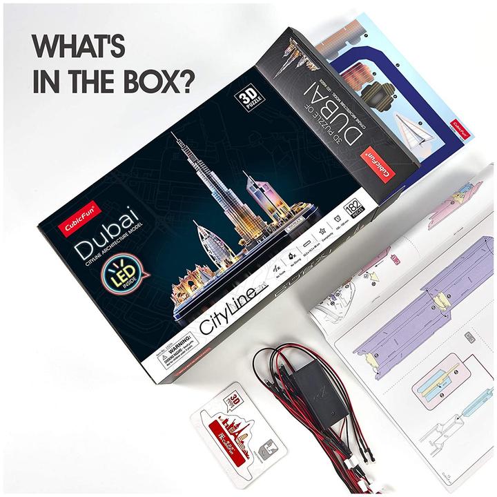 Actual product image Cubicfun Dubai LED (182 pieces)
