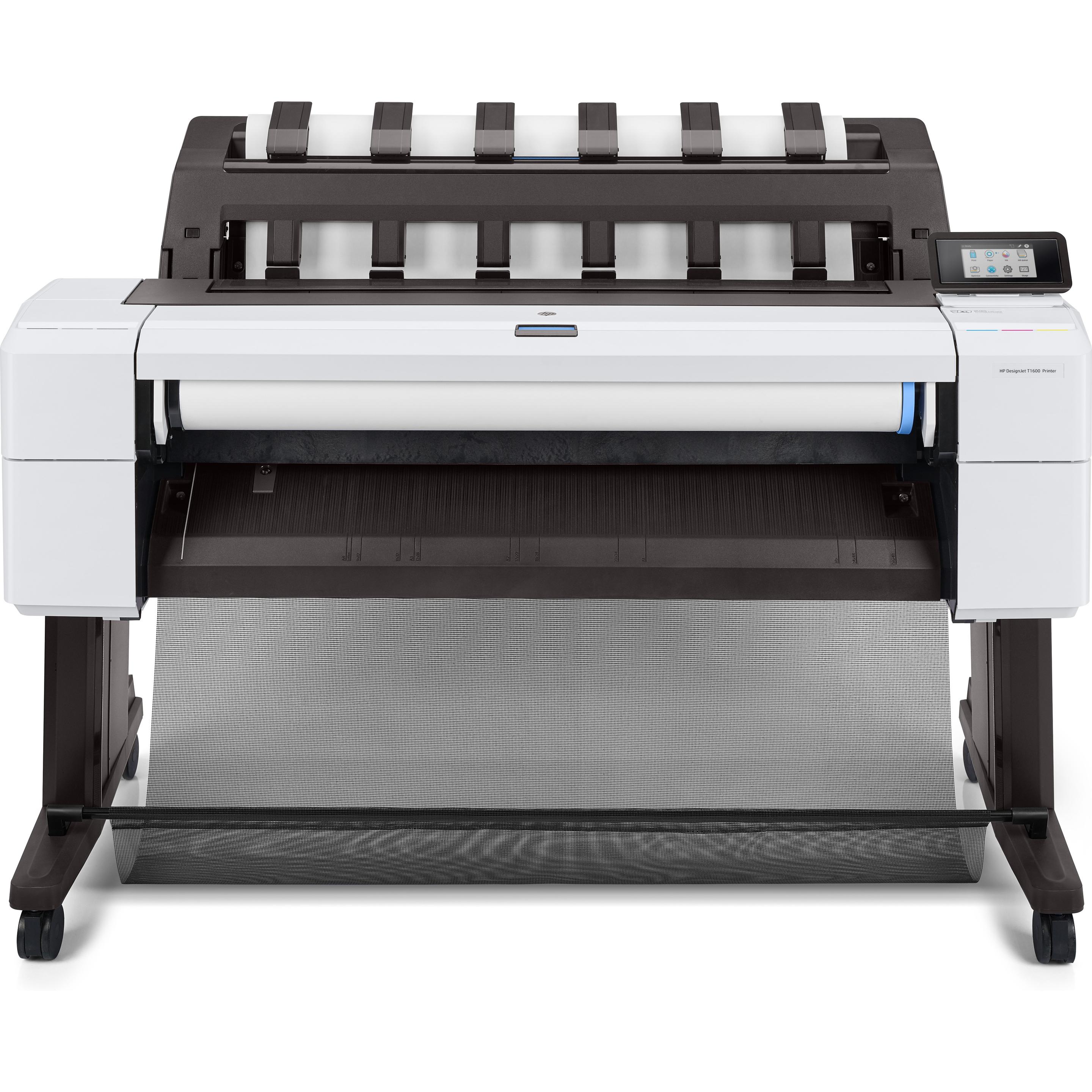 HP Designjet T1600ps (Tintenpatrone, Farbe), Drucker, Weiss, Schwarz