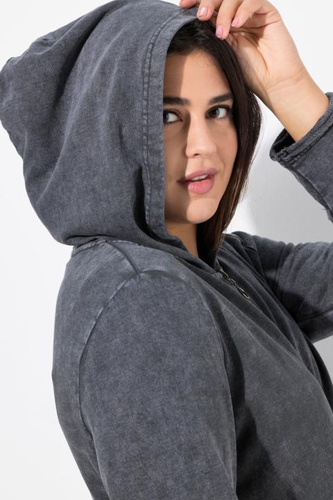 Image du produit Ulla Popken Longue veste à capuche au look vintage, ligne A (54)