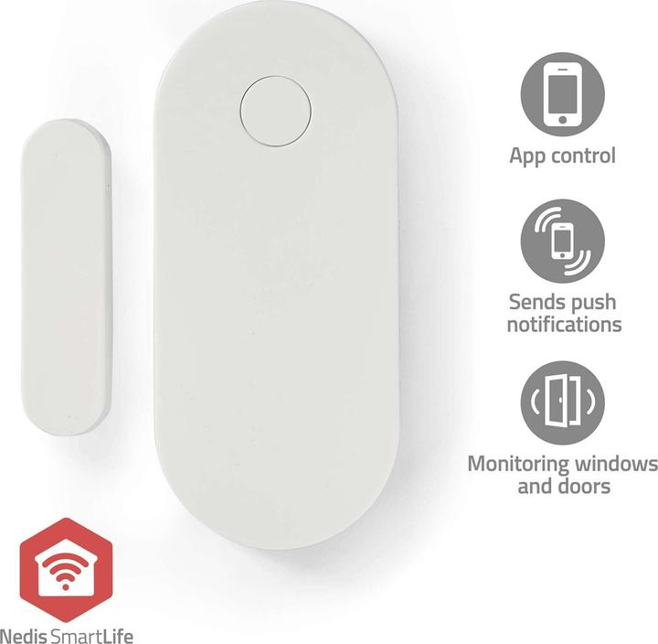 Produktbild Nedis SmartLife - Zigbee Smart-Tür/Fenster-Sensor - Zigbee-Gateway - Batteriebetrieben - Integ